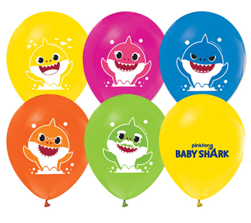 LİSANSLI BALON BABY SHARK 12 INCH 5 Lİ