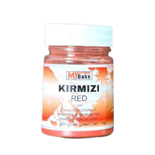 MYBAKE YENİLEBİLİR METALİK TOZ 10 GR KIRMIZI