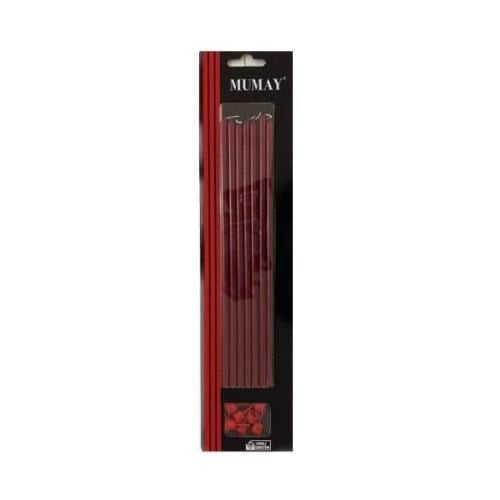 PASTA MUMU 20 CM ALTLIKLI METALİK KIRMIZI 7 Lİ