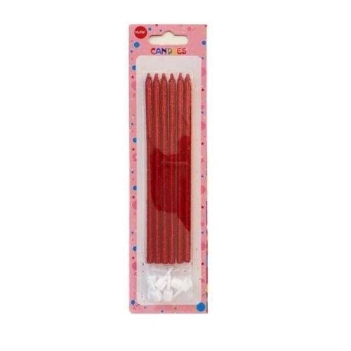 PASTA MUMU SİMLİ 15 CM 6 LI KIRMIZI