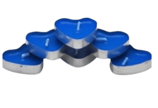 TEA LIGHT KALP MUM MAVİ 9 LU