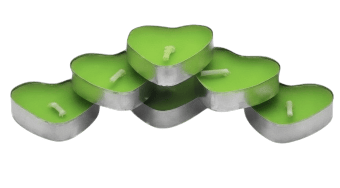TEA LIGHT KALP MUM YEŞİL 9 LU