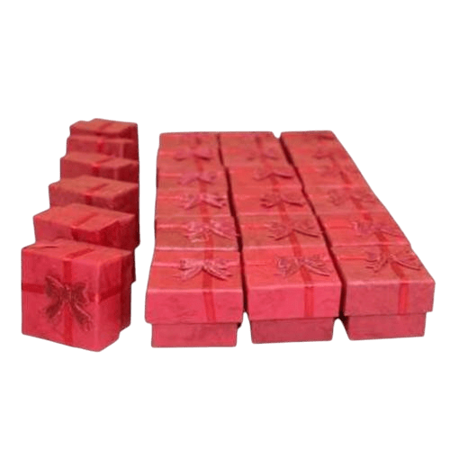 YÜZÜK KUTUSU 4X4 CM KIRMIZI 24 LÜ