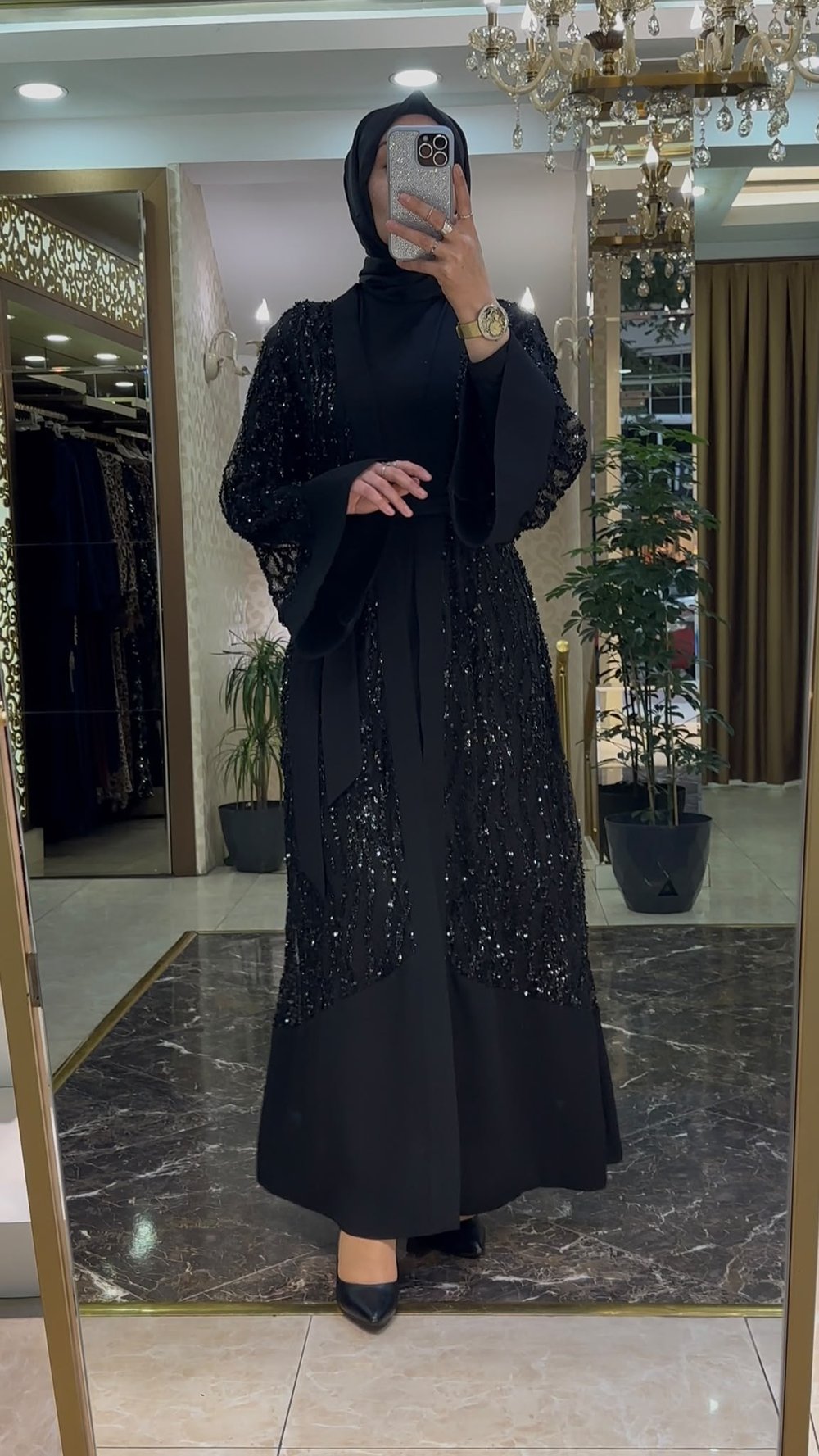 Kağan Kamer Mina Abaya Siyah