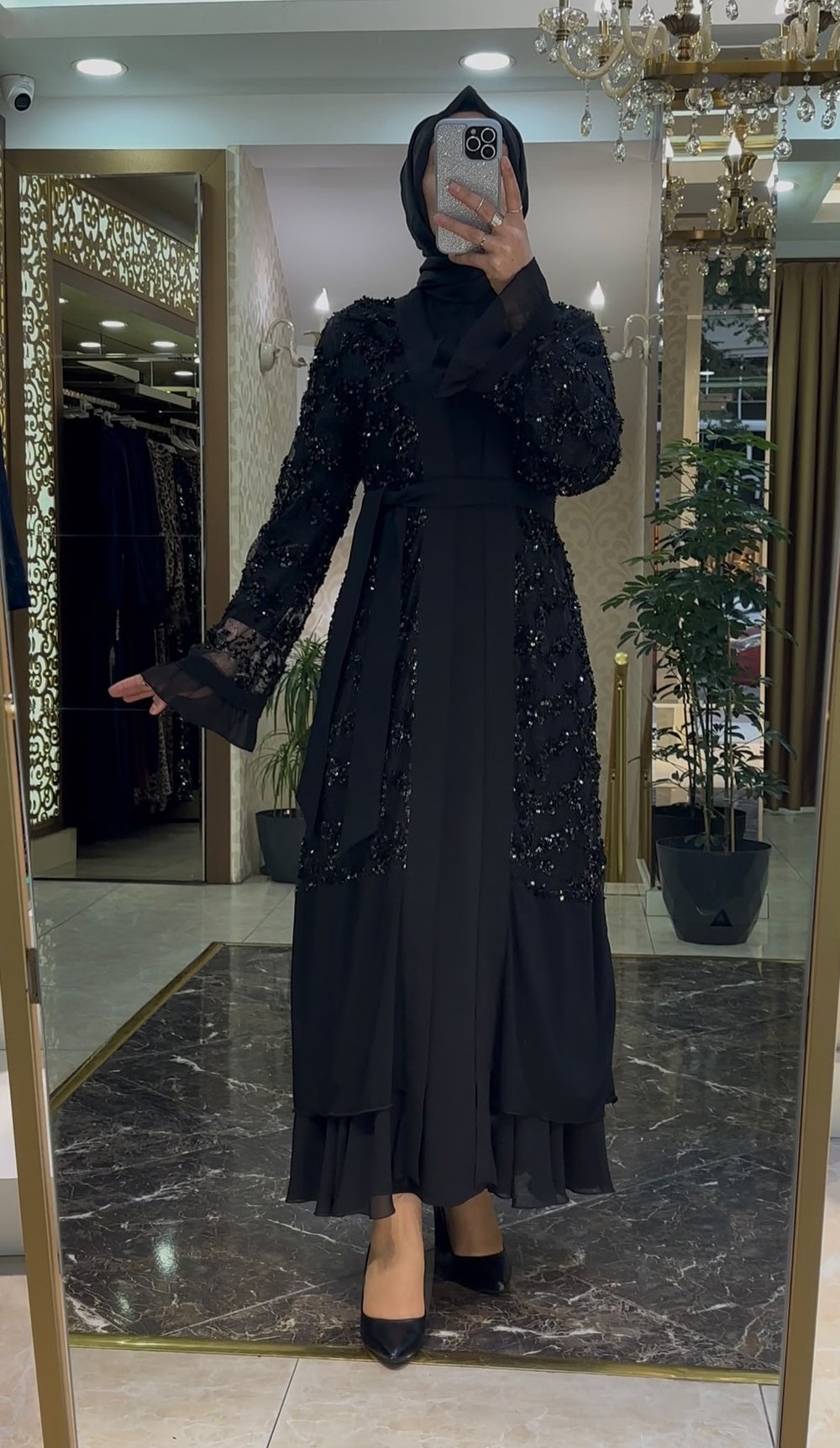 Kağan Kamer Nova Abaya Siyah 