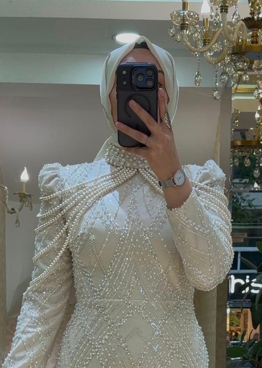 Pınar Şems Yeni İncilay Abiye Krem