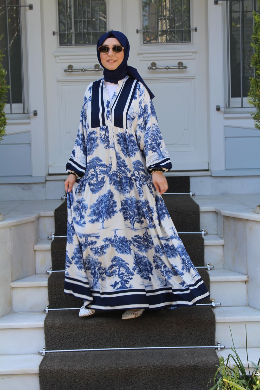 ELBİSEKatyela Desenli Viscon Elbise