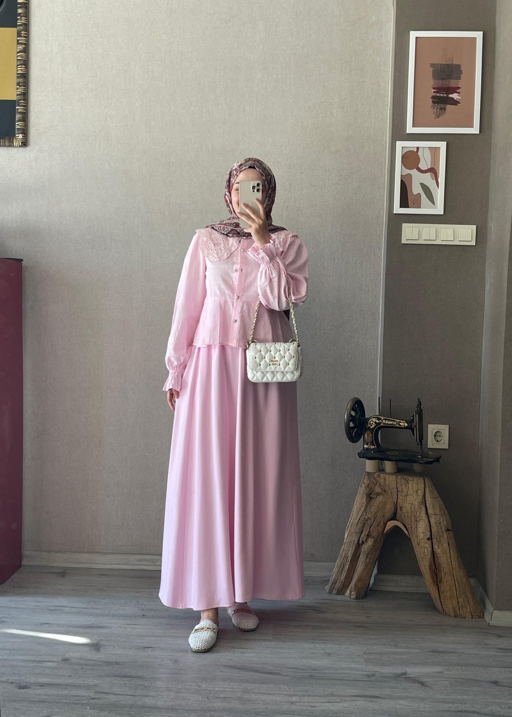 Özel üretim 98 cm boy pembe tensel etek