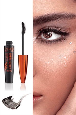 LYKD Kahverengi Exceptional Fan Effect & Curl Maskara - Yelpaze Etkili ve Kıvrım Veren Maskara
