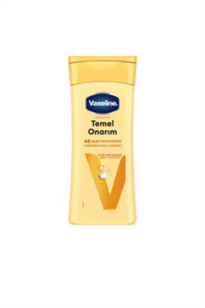 Vaseline Vücut Losyonu Temel Onarım – Kuru Ciltler İçin Yoğun Nemlendirici Bakım Kremi, 200 ml