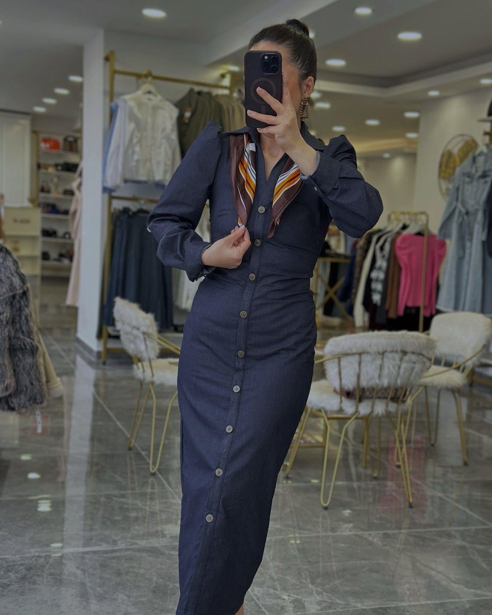 Denim Elbise