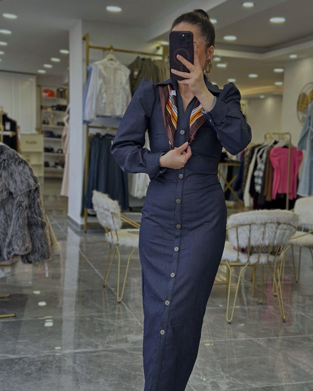 Denim Elbise