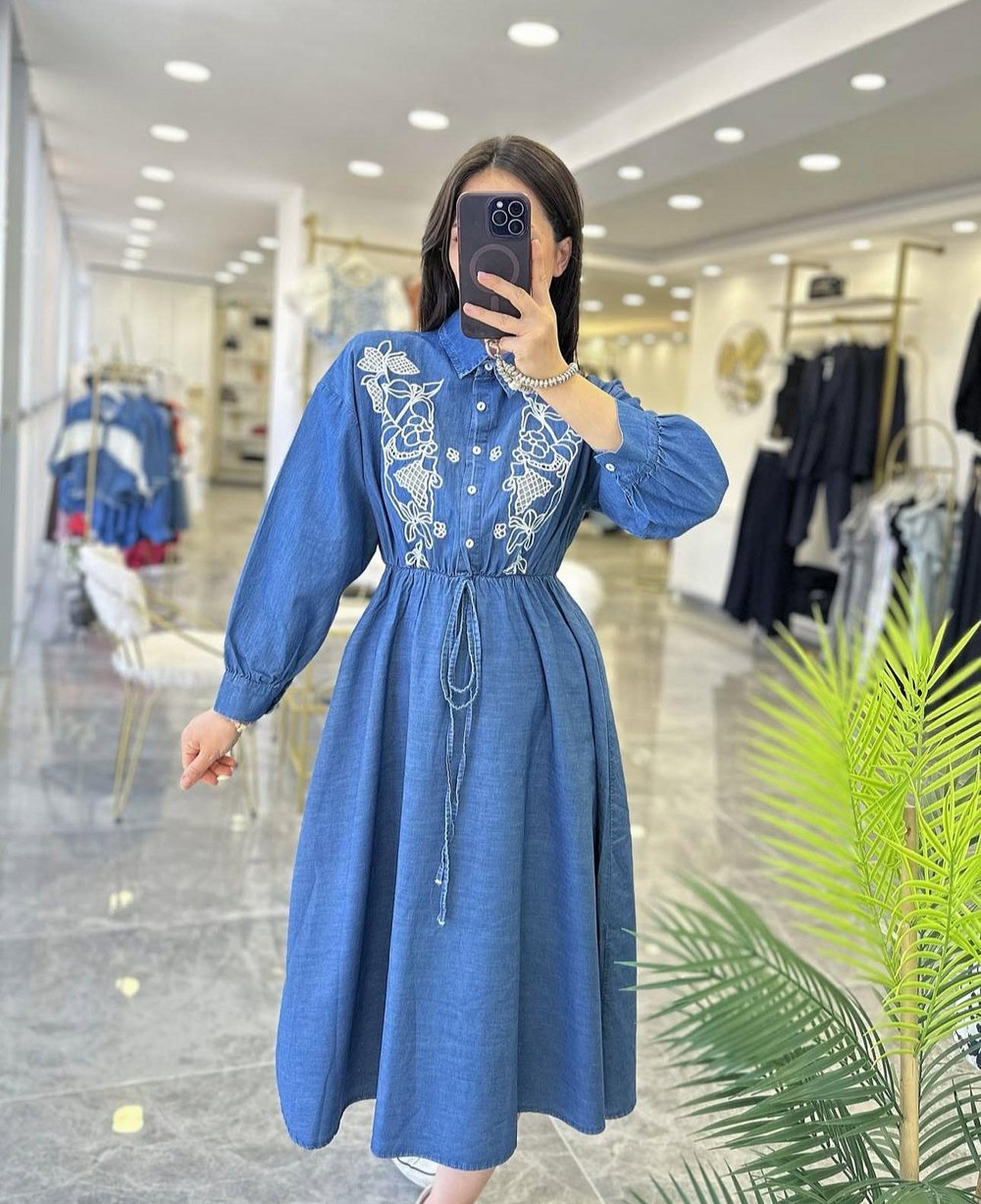 Denim Elbise