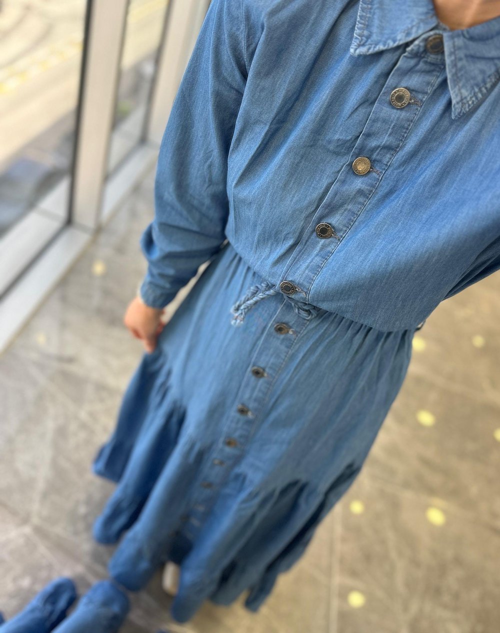 Denim Elbise Uzun