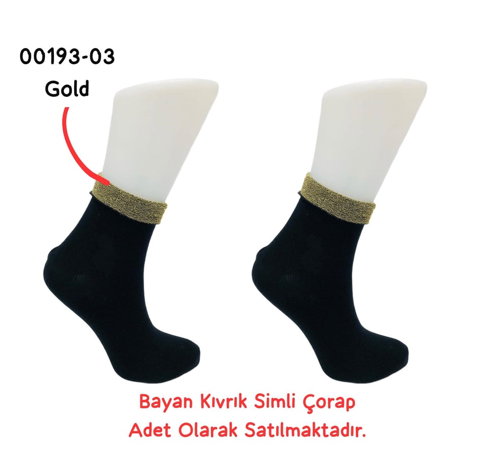 Kıvrık Simli Çorap