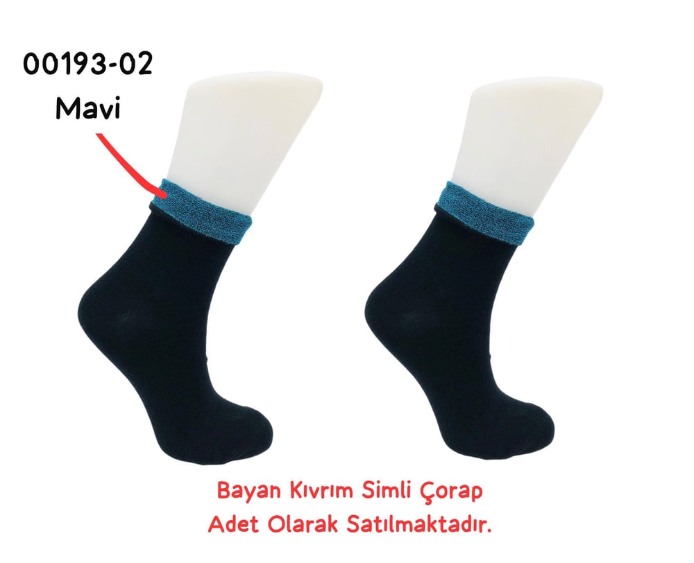 Kıvrık Simli Çorap
