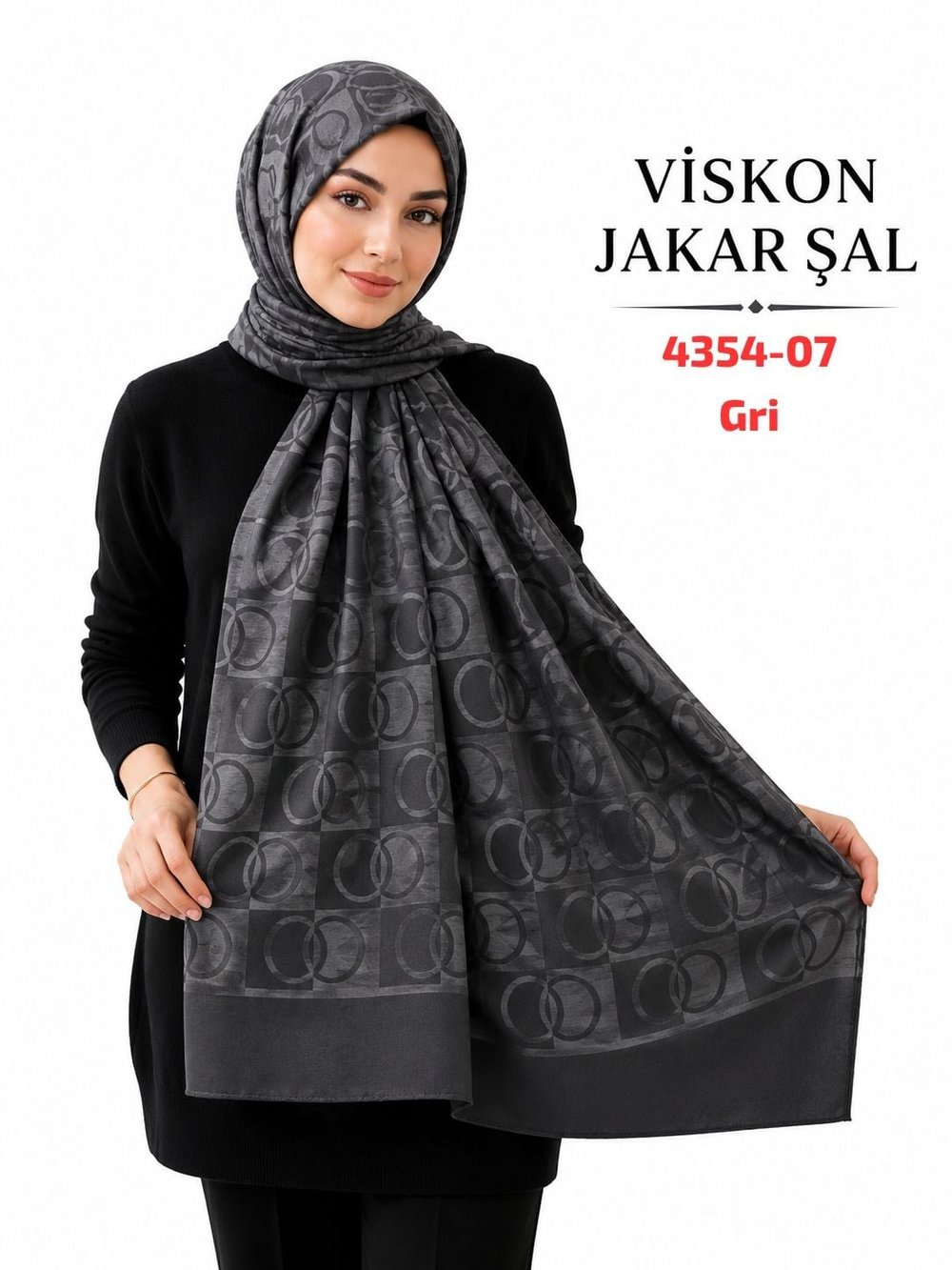 Lüx Viskon Jakar Şal