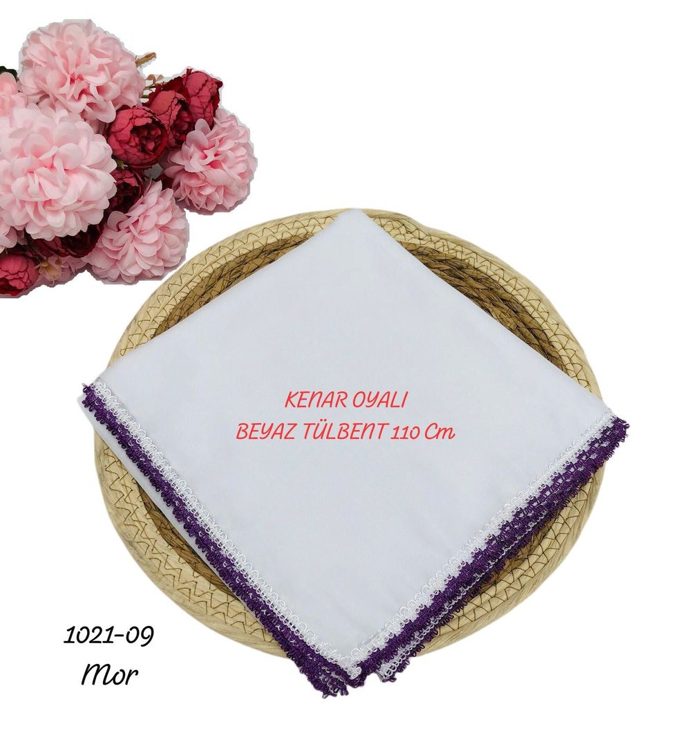 Kenarı Oyalı Tülbent 110 cm