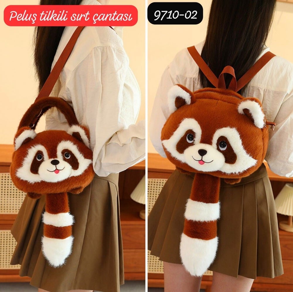 Sevimli Peluş Sırt Çantası