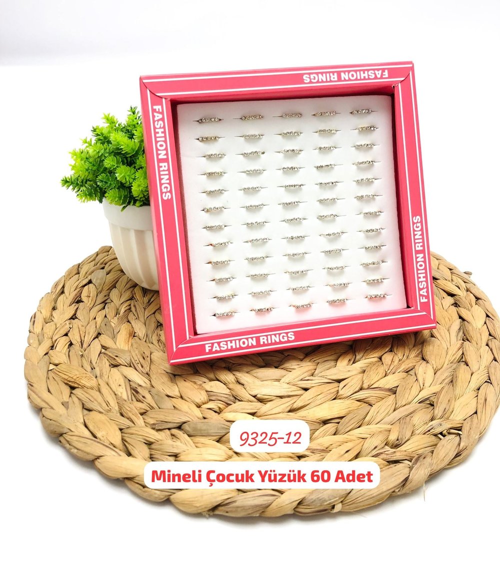 9325 Mineli Çocuk Yüzük 60 Adet