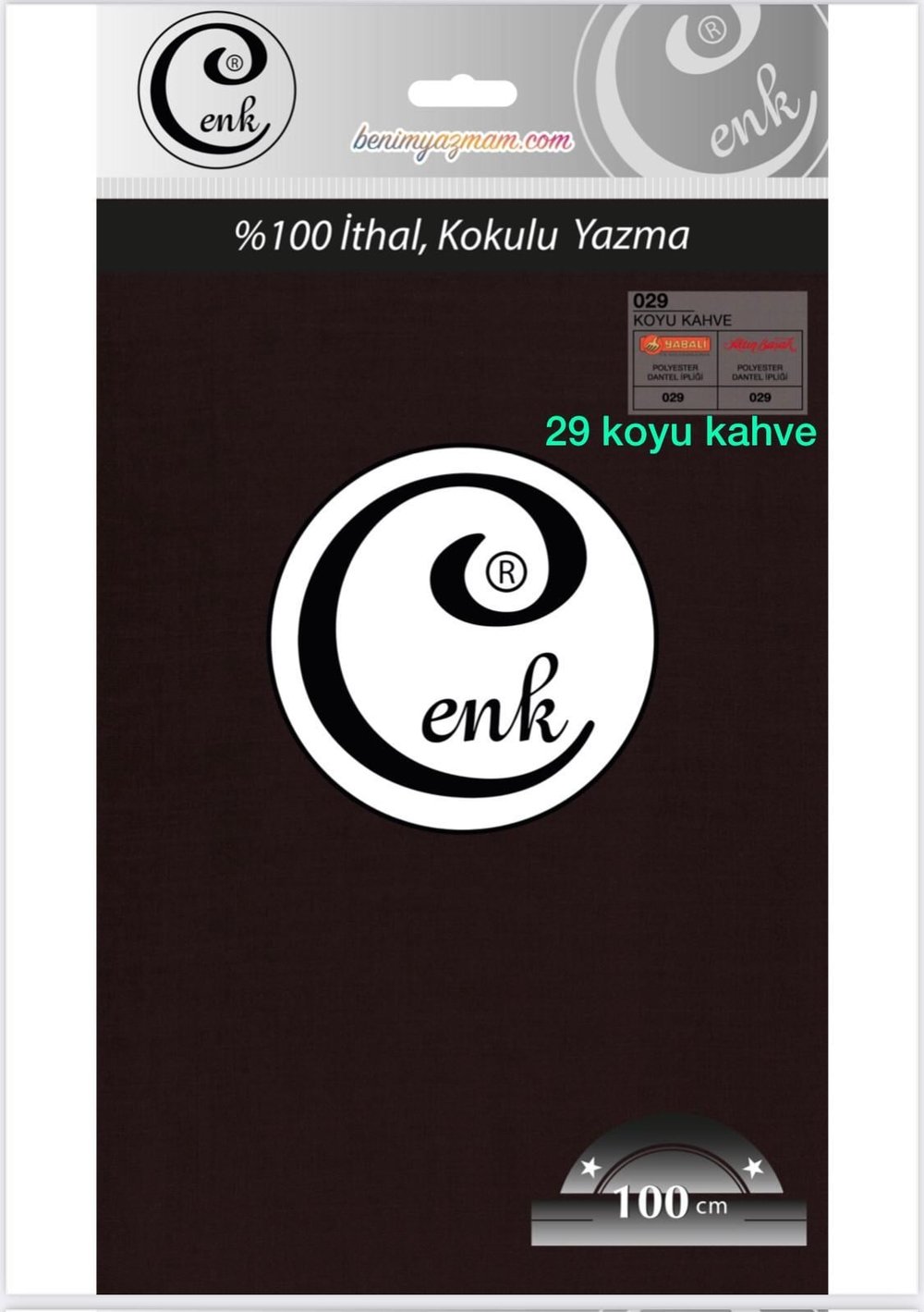 3001 Cenk 100 Cm Düz Poşetli Yazma