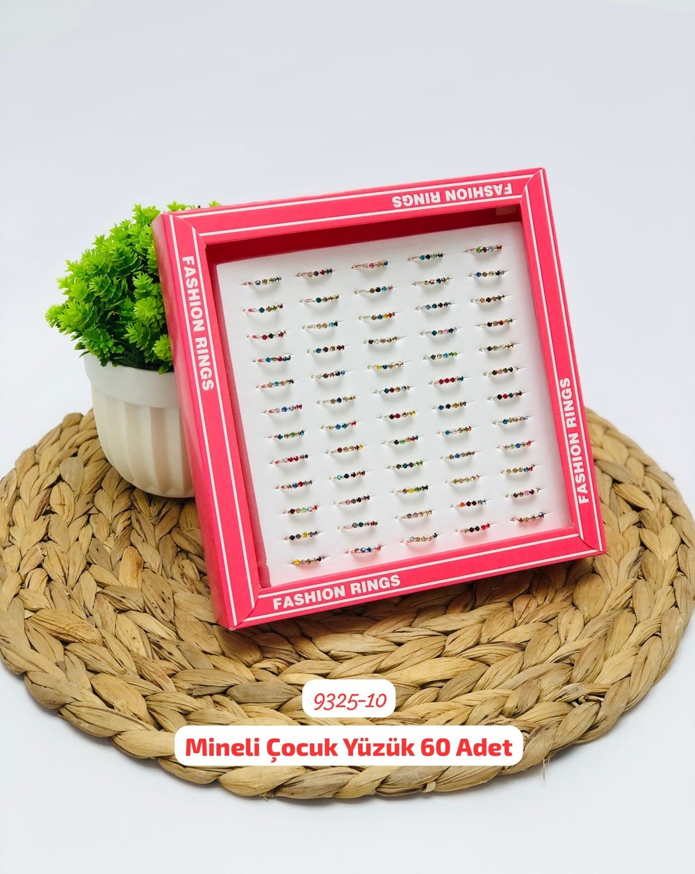 9325 Mineli Çocuk Yüzük 60 Adet