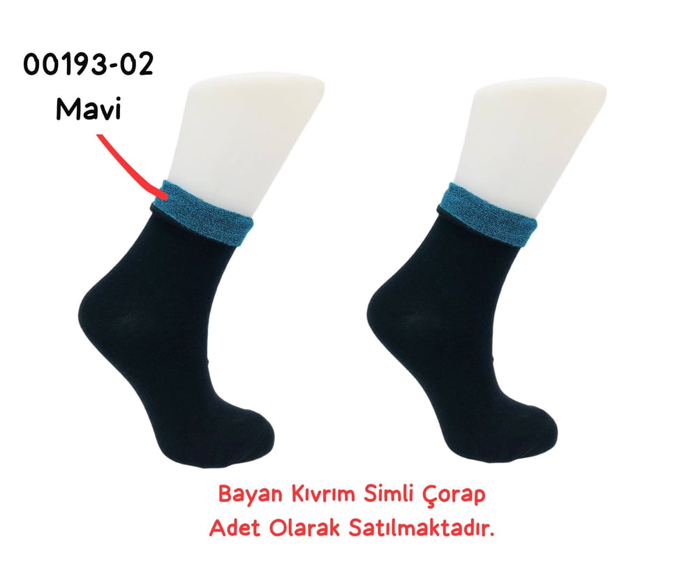 Kıvrık Simli Çorap