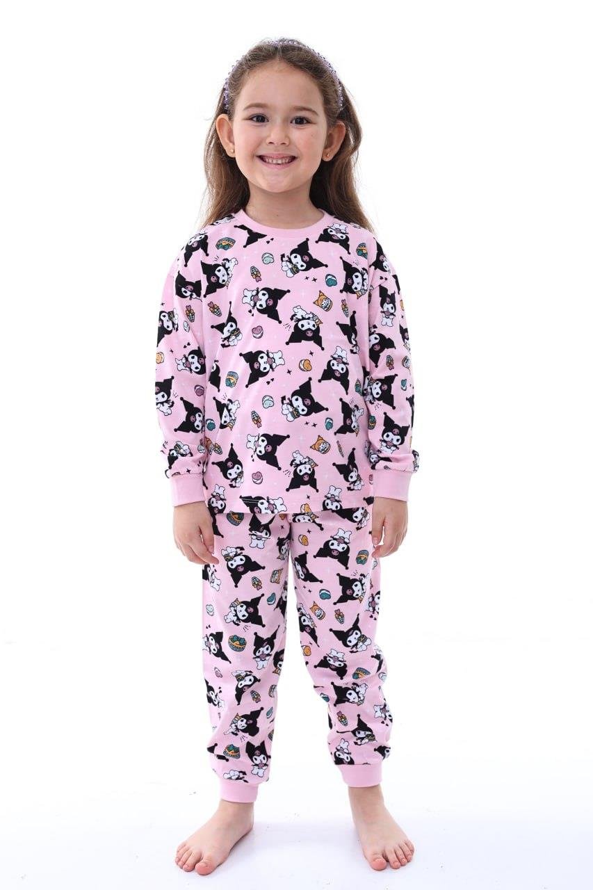 PEMBE KUROMİLİ PİJAMA TAKIMI