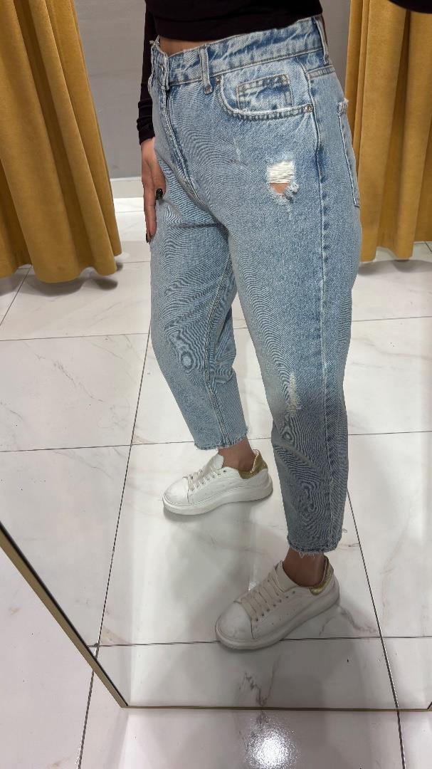 AÇIK MAVİ MOM JEAN