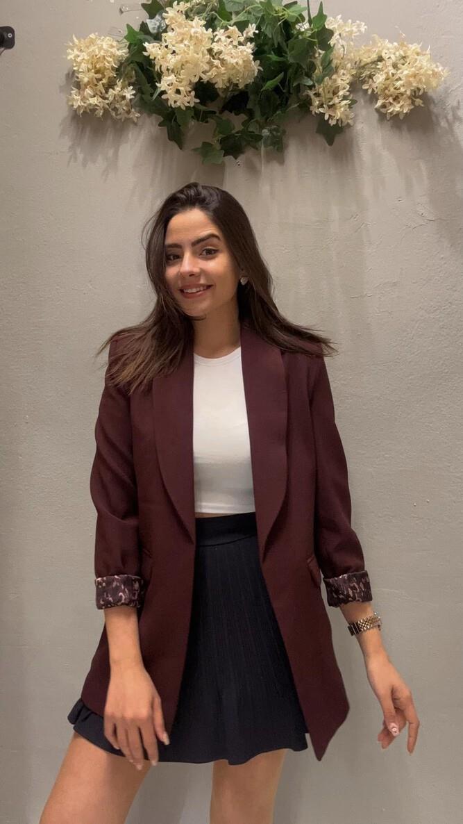 BORDO BLAZER CEKET 