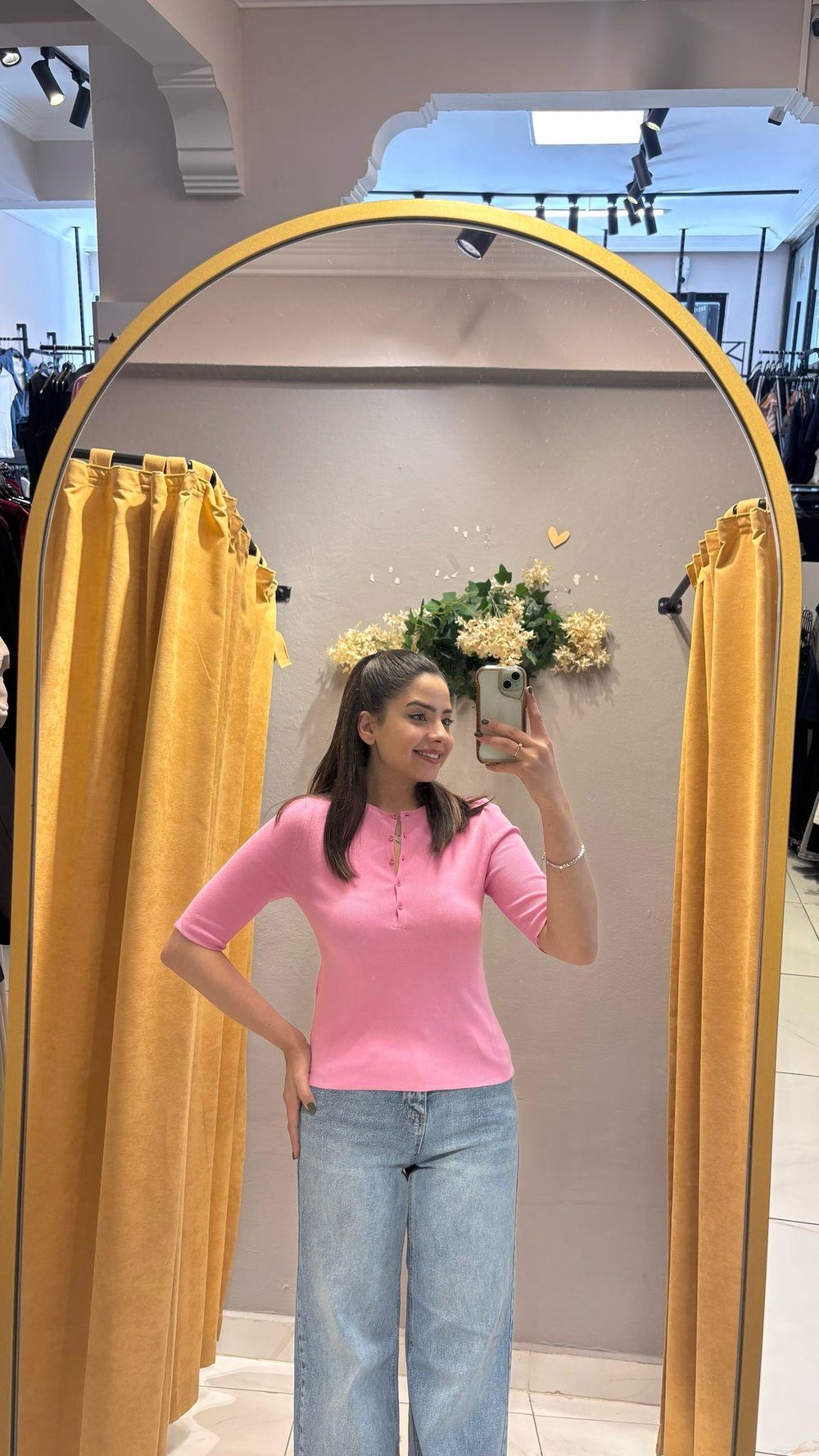 DLVN PEMBE DÜĞMELİ TRİKO 