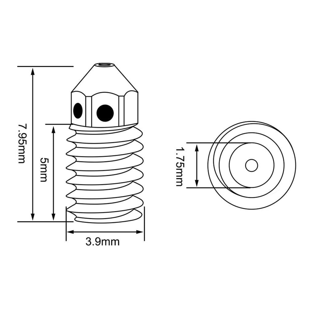 Bambu Lab A1-A1 Mini Sertleştirilmiş Çelik Nozzle 500°C(0.6mm)
