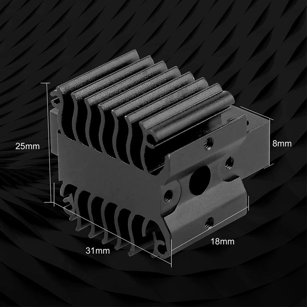 Creality Ender 3 V3-V3 Plus Uyumlu Soğutucu Alüminyum Radyatör-Siyah