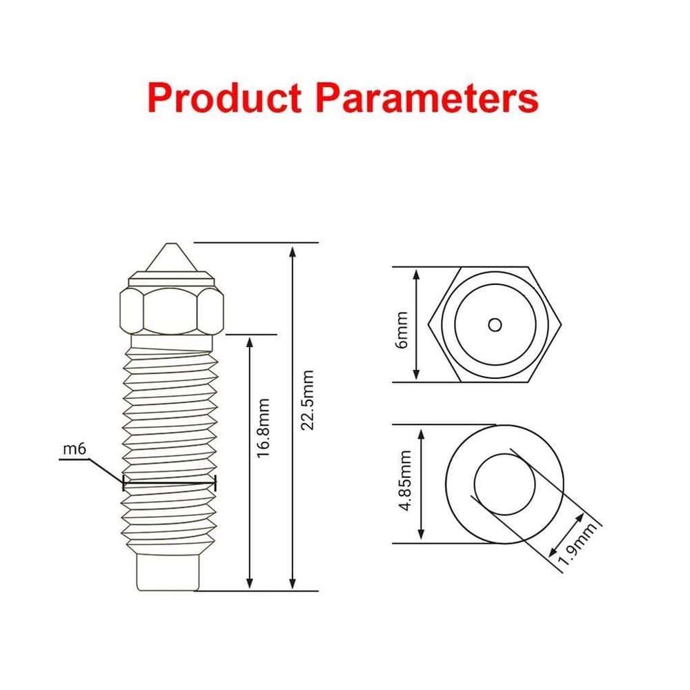 CSA Elegoo Neptune 4 Plus-Max Pirinç Nozzle 0.4mm