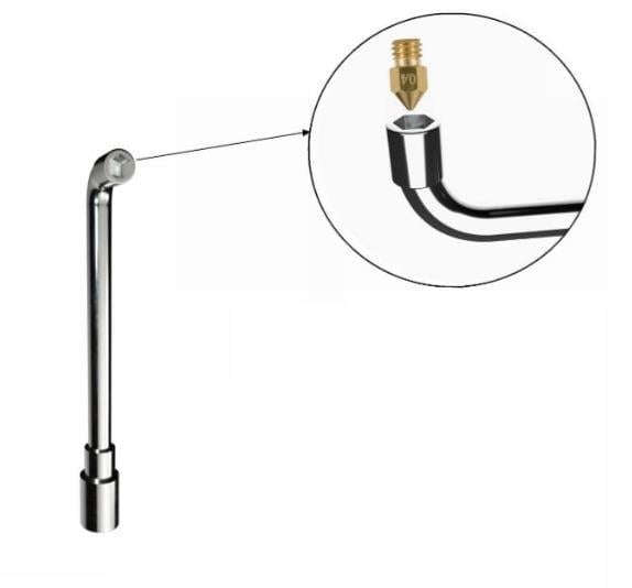 Nozzle Sökme Anahtarı 6mm L Tip 