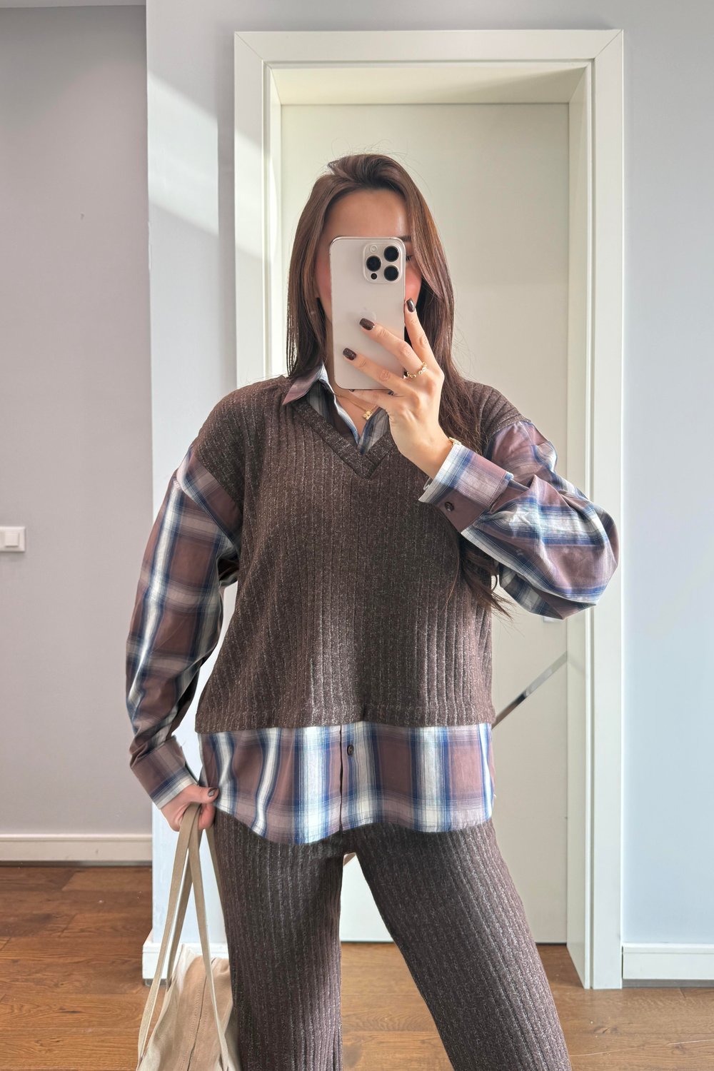 GÖMLEK DETAYLI TRİKO PANTOLON TAKIM