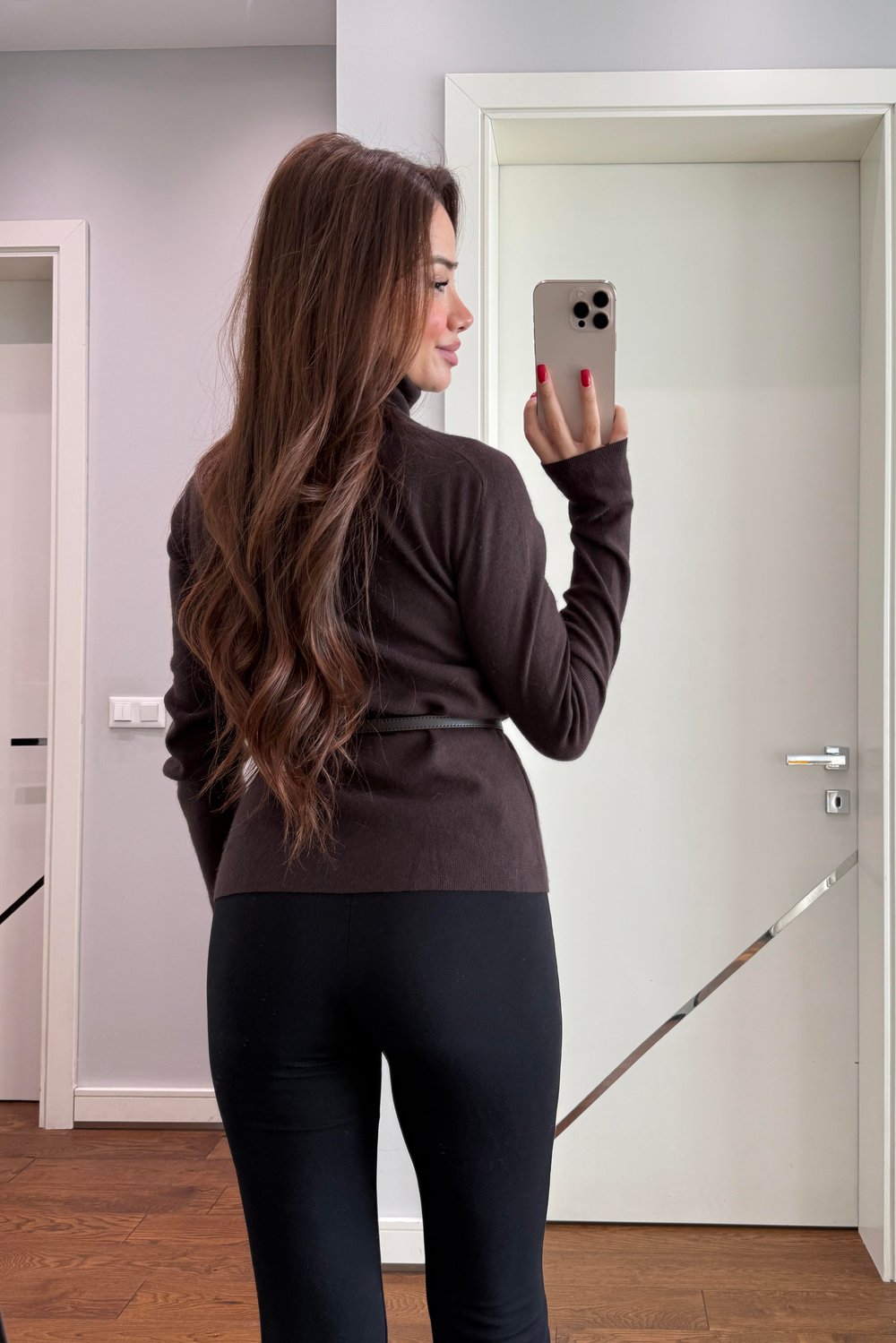 KAŞMİR KARIŞIMLI DİLVİN KEMERLİ KAZAK