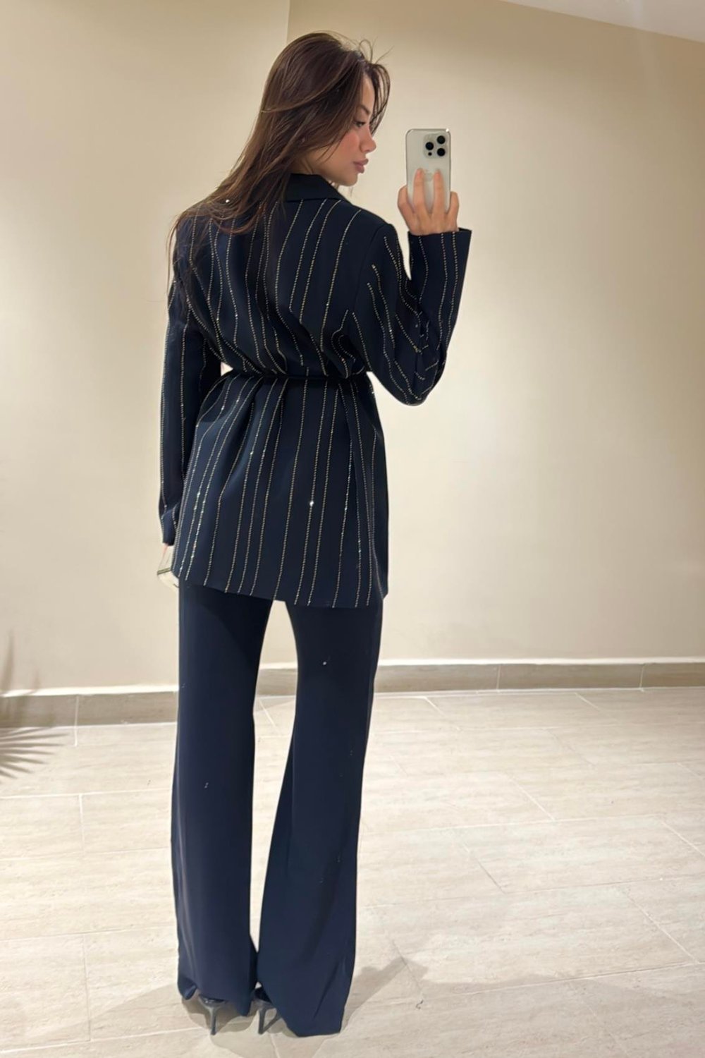 TAŞLI BLAZER PANTOLON TAKIM 