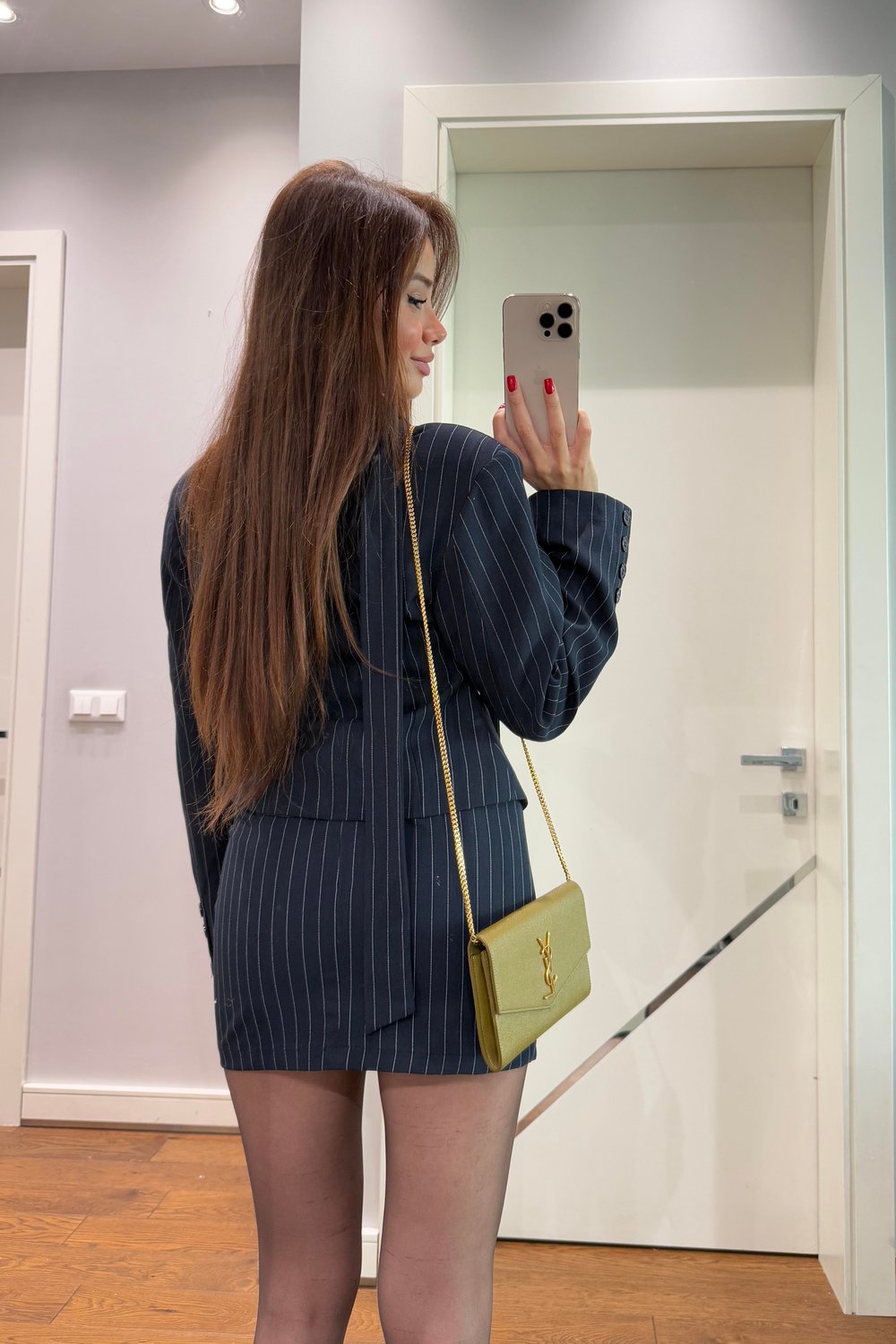 VATKALI CEKET BLAZER ETEK ÇİZGİLİ TAKIM
