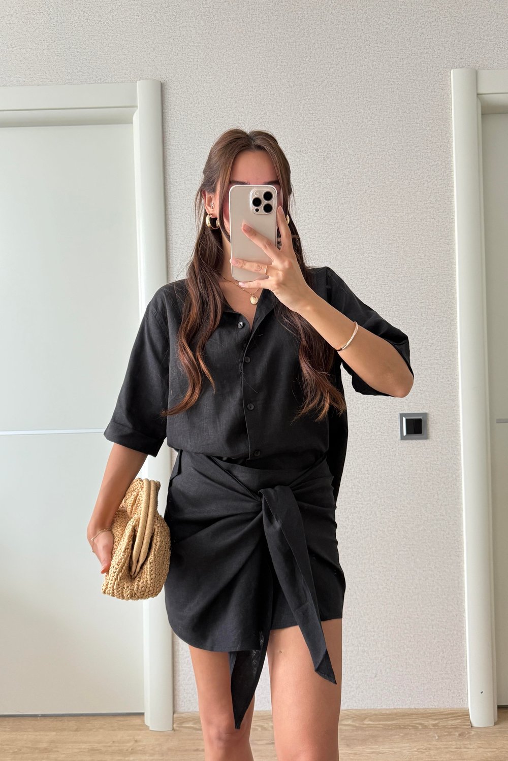 ZARA ETEKLİ TAKIM SİYAH