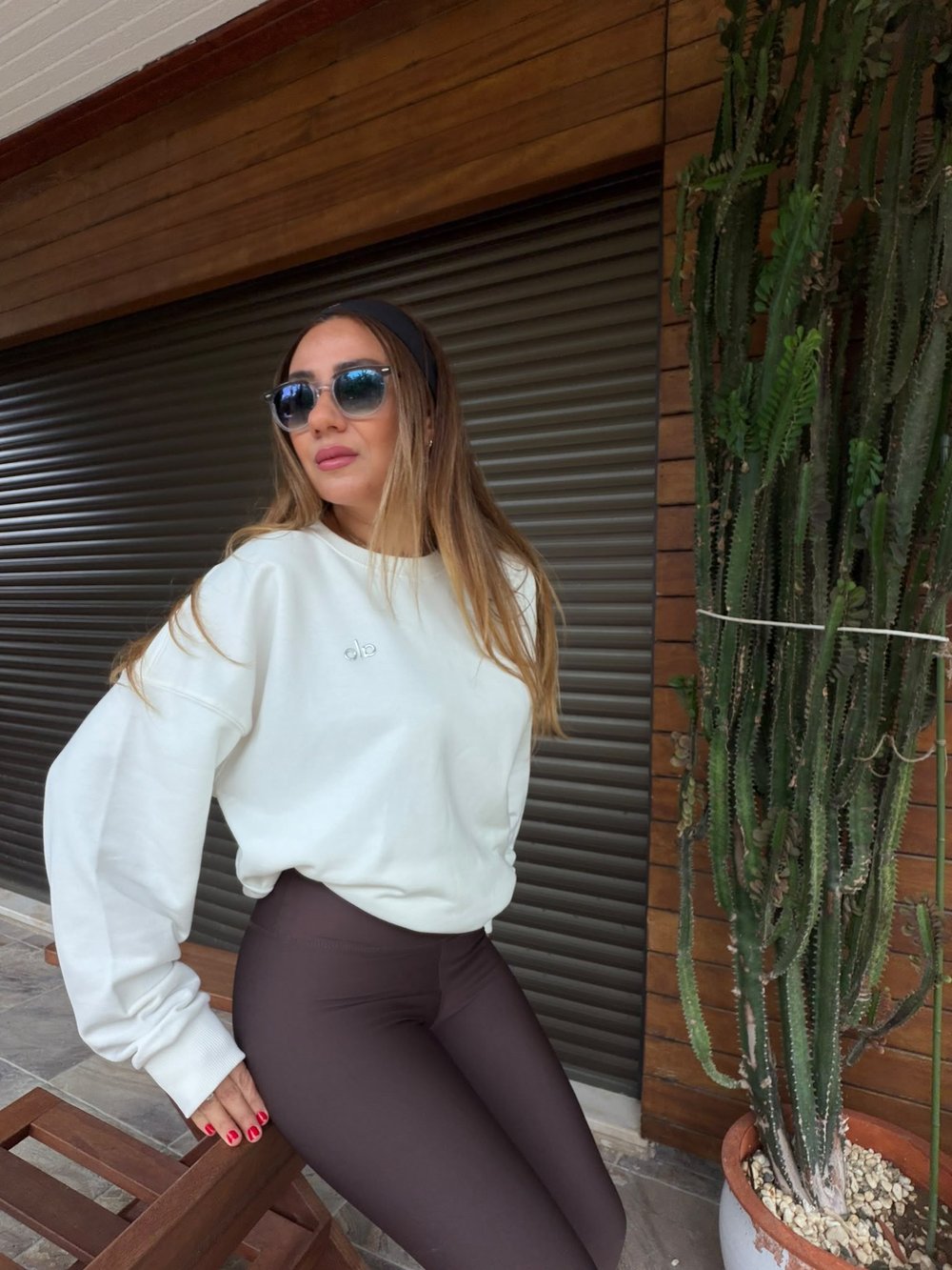 Gümüş Logolu Basic Sweatshirt