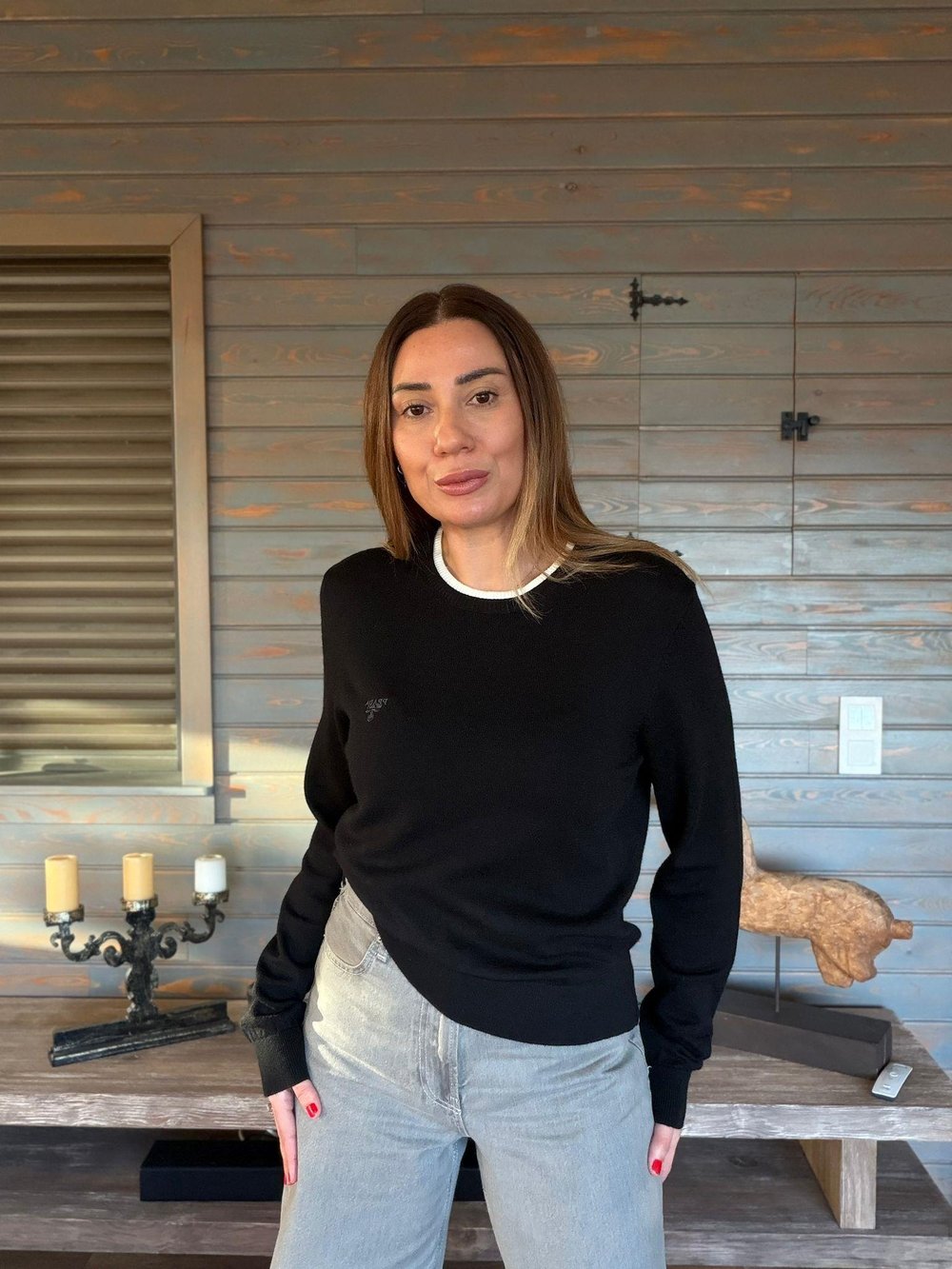 Nakış Logolu Çift Yakalı Basic Triko