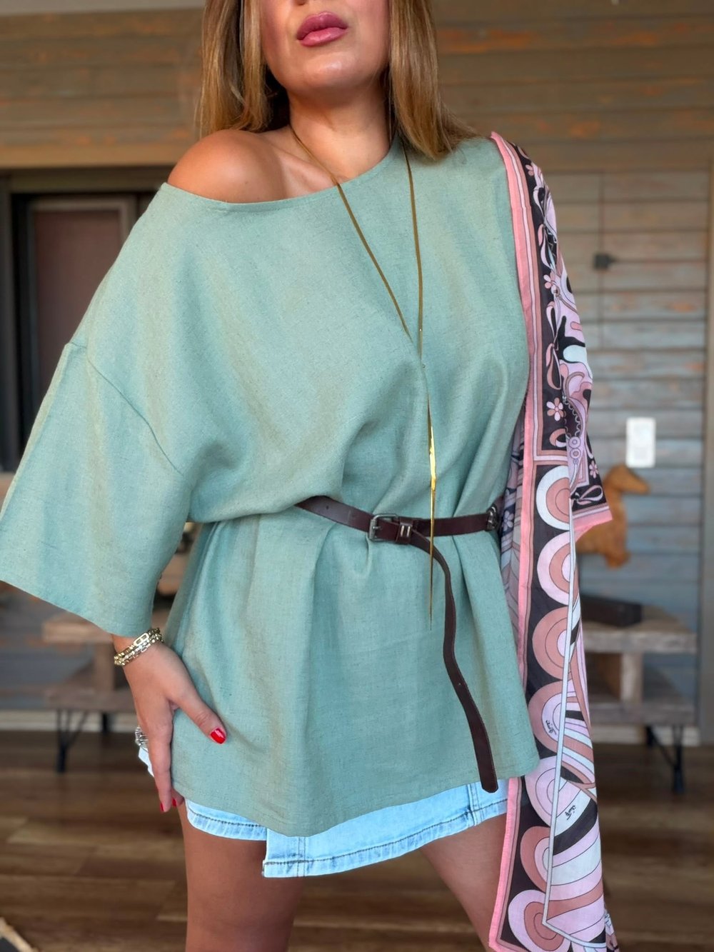 Rio Oversize Keten T-Shirt
