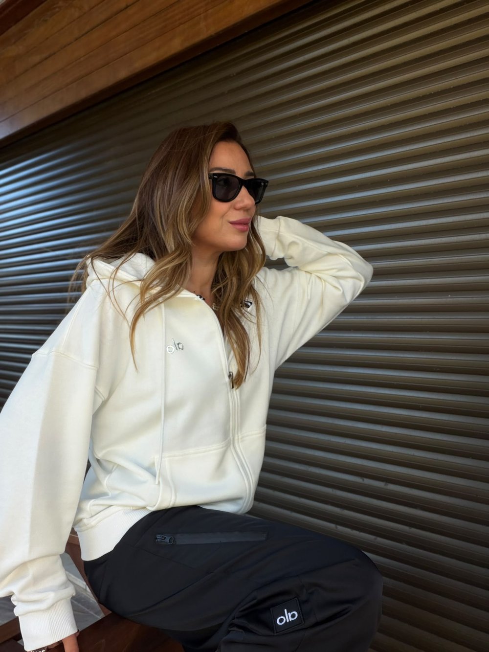 Slikon Gümüş Logolu Tam Fermuarlı Sweatshirt