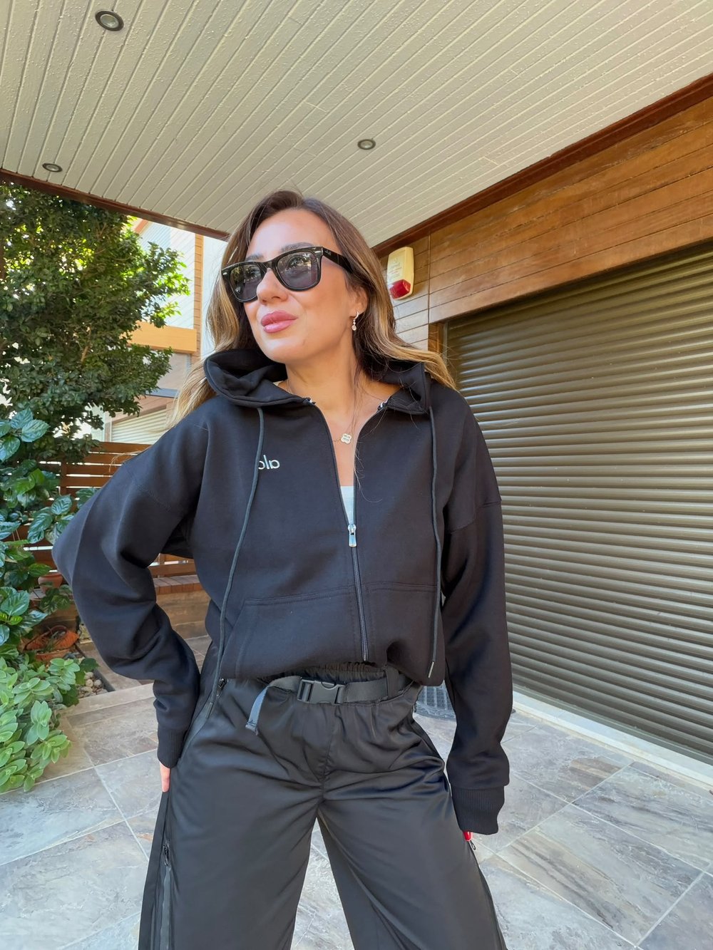 Slikon Gümüş Logolu Tam Fermuarlı Sweatshirt