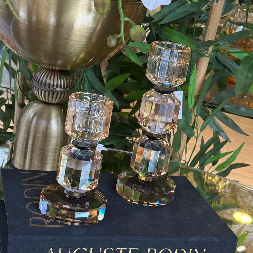 İkili Kristal Şamdan 15*21 cm