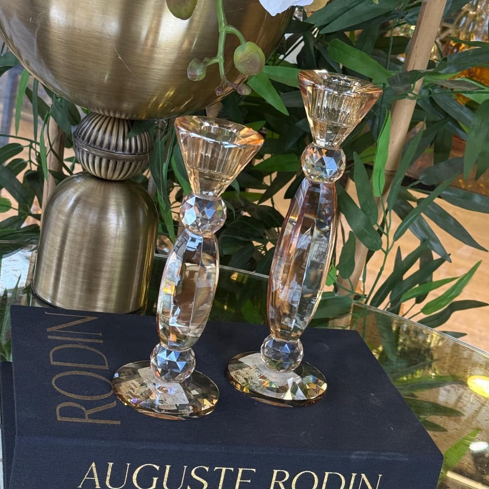 İkili Kristal Şamdan 18*22 cm