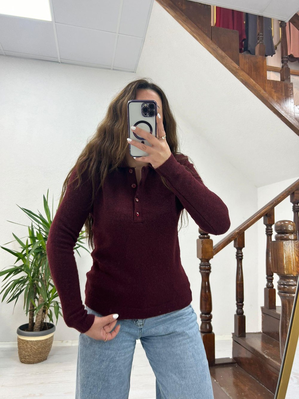POLO YAKA KAZAK BORDO -1226