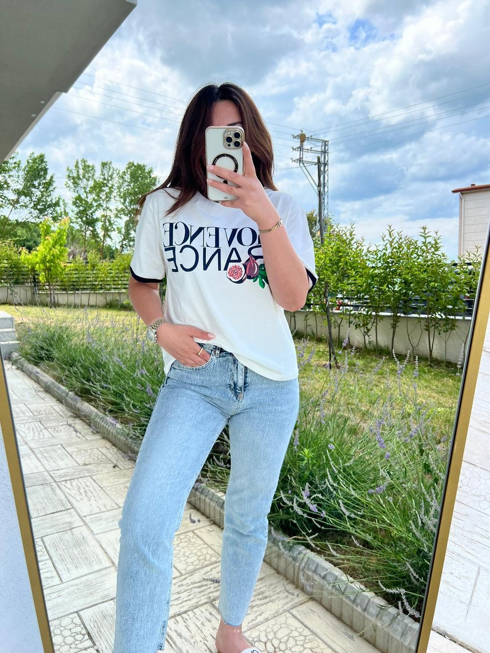 YAZI BASKILI TSHİRT BEYAZ - 1153