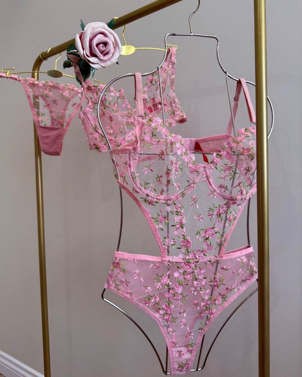 Flower Pembe Set